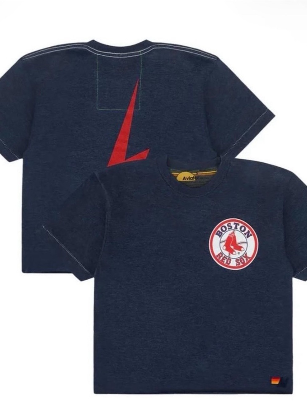 Aviator Nation Boston Red Sox Navy women’s boyfriend tee XS